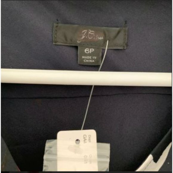 NWOT J Crew Petite Tie-neck Pleated A-line Dress P6 - Picture 6 of 9